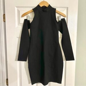 NWT By The Way Black Cold Shoulder Dress Size Small